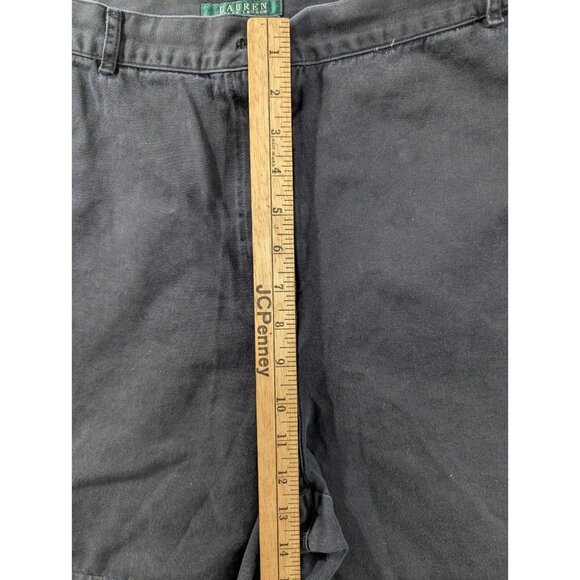 Lauren Ralph Lauren Shorts Womens Size 20 black Chino Flat Front 100% Cotton - Picture 6 of 12